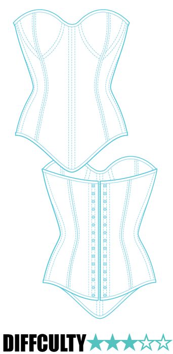 Diy Corset, Lingerie Patterns, Corset Sewing Pattern, Historic Fashion, Robes Vintage, Corset Pattern, Sewing Lingerie, Strapless Bustier, Corsets And Bustiers