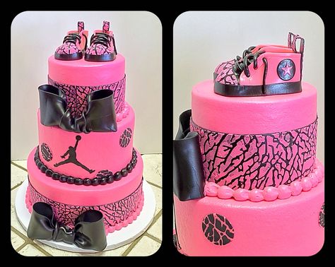 A Michael Jordan Jumpman baby shower cake with elephant skin print and baby Converse sneakers :) Sneaker Ball Cake, Cake With Elephant, Michael Jordan Jumpman, Jordan Birthday, Jordan Cake, Sneaker Ball, Sweet 16 Themes, Instagram Shoes, Elephant Skin