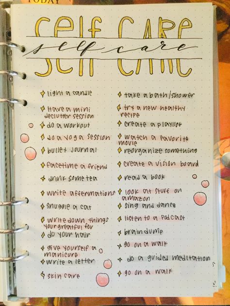 Self Care Bullet Journal Ideas #selfcare #selflove #bulletjournaling Diy Self Care Journal, Journal Goals Ideas Inspiration, Journaling Simple Ideas, Self Care Notes Ideas, Bulett Journal Page Ideas 2023, Journal Self Care Ideas, Journal Self Care, Journal Opening Page Ideas, Selfcare Journal Pages