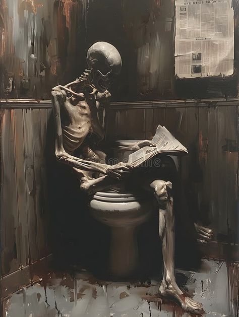 A skeleton is sitting on a wooden table, reading a newspaper stock images Skeleton Sitting, Skeleton Reading, Classroom Interior, Newspaper, Wooden Tables, Skeleton, Photo Image, Stock Images, Stock Photos