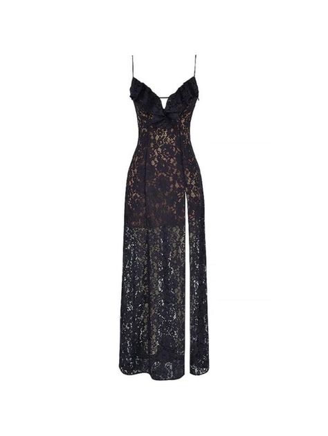 Style: Casual/Street/Sweet/Vintage/Sexy Fabric Content: Nylon Fit Type: Slim Fit Length: Maxi Skirt Black Lace Prom Dress, Black Lace Maxi Dress, Summer Party Outfit, 2000s Outfits, Flower Bomb, Maxi Dress Black, Split Maxi Dress, 90s Dress, Retro Summer