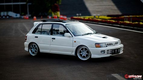 Toyota Starlet | www.gettinlow.com | gettinlow Indonesia | Flickr Toyota Starlet Gt Turbo, Best Wedding Suits For Men, Best Wedding Suits, Customized Cars, Toyota Starlet, Japanese Domestic Market, Future Cars, Hot Hatch, Japan Cars