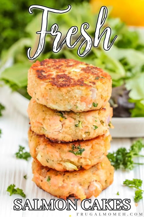 Salmon Cakes With Fresh Salmon, Fresh Salmon Cakes, Fresh Salmon Recipes, Fresh Salmon Patties, Homemade Salmon Patties, Salmon Croquettes Recipe, Salmon Fish Cakes, Fish Patties, Salmon Cakes Recipe