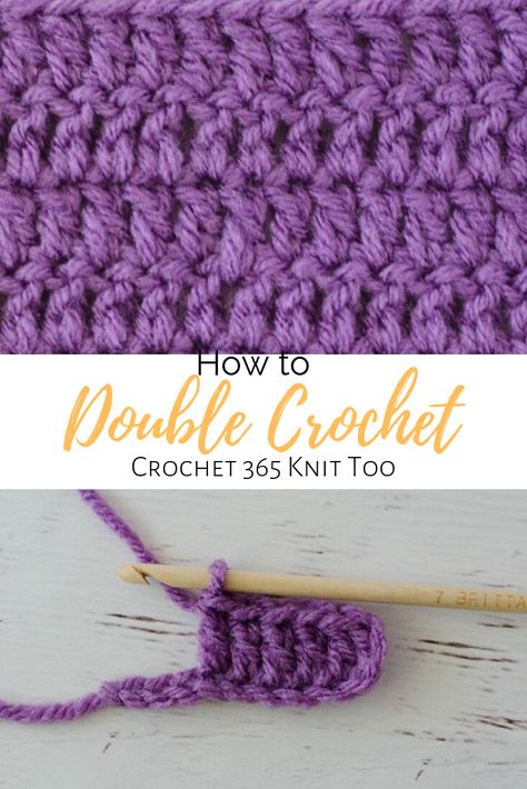 Wow. Love this easy to follow double crochet tutorial! #crochet365knittoo #crochet #doublecrochet #crochetstitch Crochet Half Double Crochet Blanket, Easy Double Crochet Blanket Patterns, Easy Double Crochet Blanket, Double Stitch Crochet, Double Crochet Afghan, Double Crochet Blanket, Double Crochet Stitch Tutorial, Double Crochet Baby Blanket, Double Crochet Tutorial