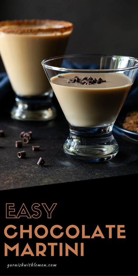 Chocolate Cocktails Easy, Best Dessert Cocktails, 360 Chocolate Vodka Drinks, Chocolate Alcoholic Drinks Easy, Chocolate Tequila Drinks, Double Chocolate Vodka Drinks, Easy Chocolate Martini Recipe, Drinks With Chocolate Liquor, Chocolate Martini Recipe Easy