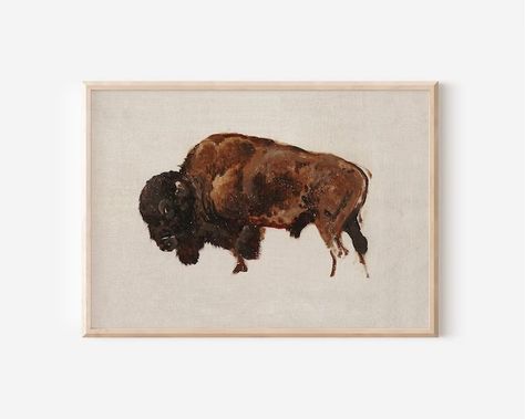 LegacyFineArtPrints - Etsy Buffalo Wall Art, Bison Art, Buffalo Print, American Bison, The Grove, Samsung Frame Tv, Samsung Frame, Vintage Artwork, Hallway Decorating