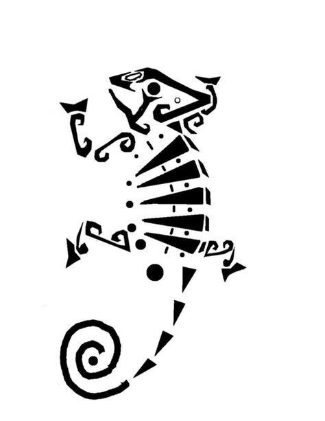 Chameleon Tattoo, 42 Tattoo, Chameleon Art, Typography Drawing, Dragon Silhouette, Yin Yang Tattoos, Magic Tattoo, Moon Tattoo Designs, Stencil Patterns