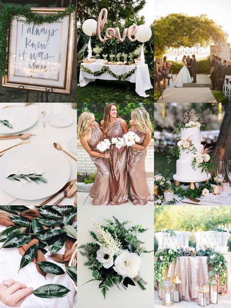 Rose Gold And Hunter Green Wedding, Emerald Green And Rose Gold Wedding Color Schemes, Emerald Green And Rose Gold Wedding Decor, Rose Gold And Emerald Green Wedding, Emerald And Rose Gold Wedding, Rose Gold And Green Wedding, Green And Rose Gold Wedding, Wedding Ideas Green, Moss Green Wedding