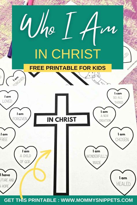 God With Us Craft, Sunday Class Lessons, I Am Activities, God Says I Am For Kids, I Am A Child Of God Craft, Who I Am In Christ Printable, I Am Special Crafts, Identity In Christ Activity, Who God Says I Am