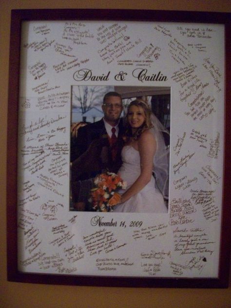 Found on Weddingbee.com Share your inspiration today! Picture Frame Guest Book Wedding, Guest Book Frame Wedding, Guess Book, Signature Picture Frame, Wedding Picture Frame, Wedding Guest Book Ideas, Wedding Engagement Pictures, Guest Book Ideas, Guest Signing