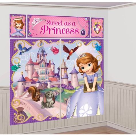 Happy Birthday Disney Princess, Disney Princess Party Supplies, Princess Sofia Birthday, Happy Birthday Disney, Sofia The First Party, Sofia The First Birthday Party, Disney Princess Sofia, Princess Sofia The First, Party Wall Decorations