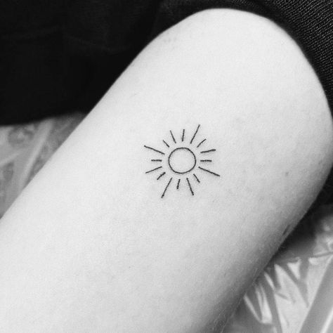 What Do Sun Tattoos Symbolize? – Self Tattoo Open Sun Tattoo, Full Sun Tattoo, Sun Finger Tattoos For Women, Sun Shine Tattoo, Half Sun Tattoo Simple, Tattoo Of Sun, Matching Sun Tattoos, Sun Wrist Tattoo, Sun Symbol Tattoo