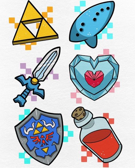 Zelda Diy, Zelda Logo, Zelda Party, Zelda Drawing, Zelda Tattoo, Zelda Birthday, Retro Gaming Art, Link Zelda, Zelda Art