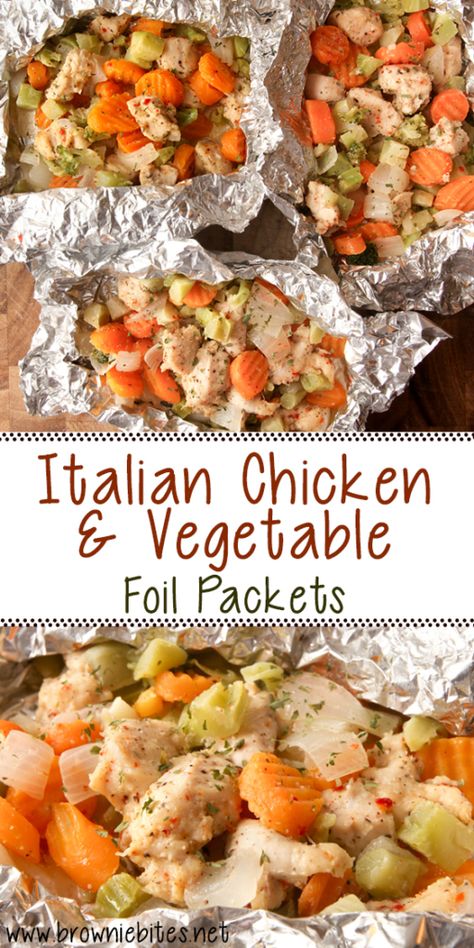 Vegetable Foil Packets, Easy Delicious Chicken Recipes, Foil Baked Chicken, Foil Packet Dinners, Foil Dinners, Foil Pack Meals, Moist Chicken, Foil Packets, Italian Chicken