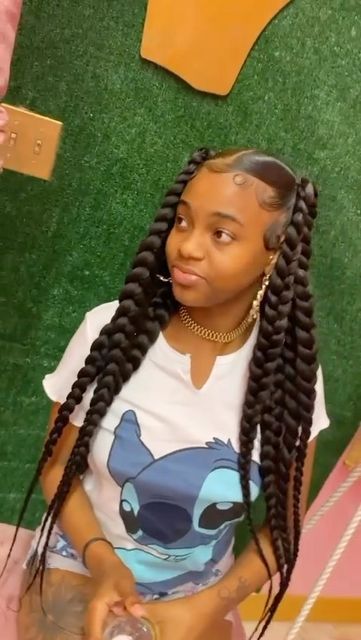 La hairstylist 📍 on Instagram: "Four ponytails 😩😍😍😍" Four Braids, Cuffin Nails, Four Braid, Faux Locs Hairstyles, Quick Weave Hairstyles, Birthday Hair, Quick Braided Hairstyles, Braided Ponytail Hairstyles, Quick Weave