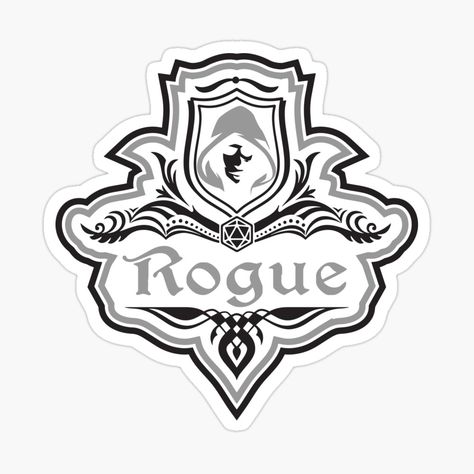 "D&D Rogue Class | Dungeons and Dragons Fancy Emblem" Pin for Sale by sunburstrpg | Redbubble D D Rogue, Rogue Dnd, Dnd Art, Dnd Characters, Roleplaying Game, Dungeons And Dragons, Top Artists, Science Poster, Stranger Things Fanart