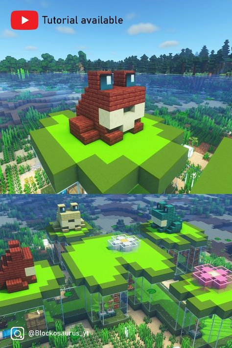 Minecraft Building Tutorials, Minecraft Underwater House, Minecraft Underwater, Minecraft Statues, Underwater House, Minecraft Images, Minecraft Banner Designs, Minecraft Interior Design, Minecraft Farm