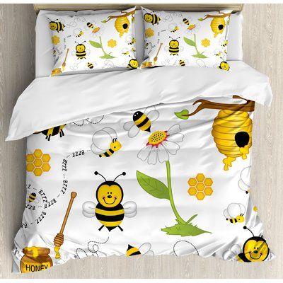 Chamomile Print, Home Collage, Bee Room, Flower Duvet Cover, Tommy Bahama Bedding, Curtains Headboard, Print Duvet Cover, Spring Animals, Boy’s Room