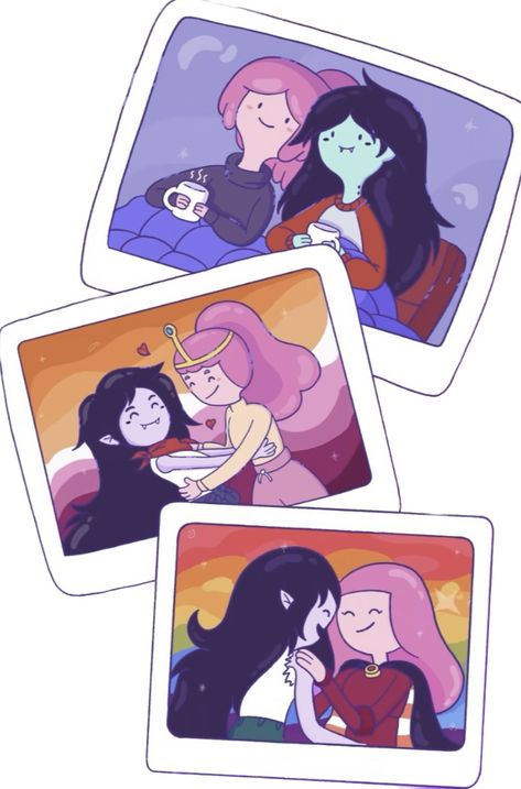 Pb And Marceline, Walle Y Eva, Marceline And Princess Bubblegum, Marceline And Bubblegum, Emoji Drawings, Adventure Time Marceline, Filipino Funny, Queer Art, Princess Bubblegum