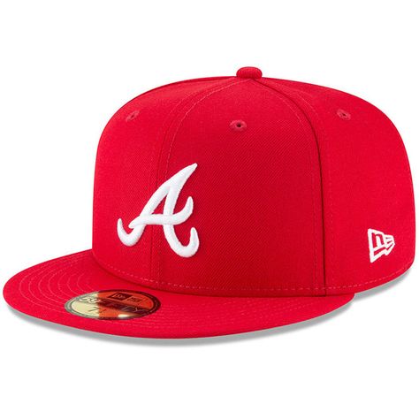 Atlanta Braves New Era Fashion Color Basic 59FIFTY Fitted Hat – Red Streetwear Caps, Braves Hat, Atlanta Braves Hat, Swag Hats, Dope Hats, Image Overlay, Era Fashion, Atlanta Fashion, Pink Background Images