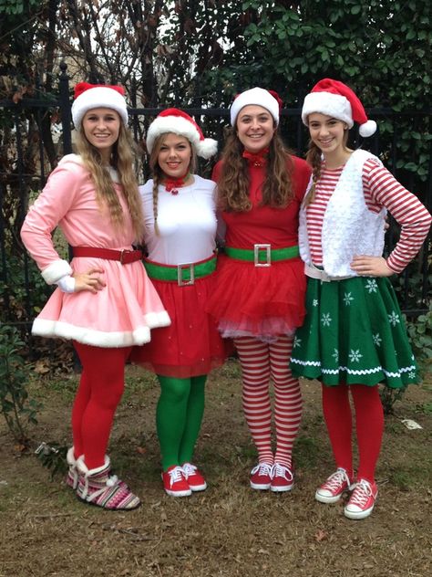 Dress Like A Elf For School, Elf Womens Costume, Diy Elf Costume Women Christmas, Santas Elf Costume Diy, Elf Outfit Kids, Christmas Elves Costumes, Elf Costumes Women, Elf Costume Ideas Women, Elf Dress Up Day At School