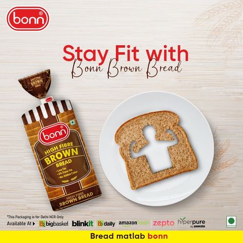 Our brown bread is more than just a healthy option, it's a delicious one too. Bread Advertising, Math Clock, Creative Advertisement, Advertisement Banner, Product Advertisement, Grocery Ads, Bread Ideas, Bread Designs, Healthy Herbs