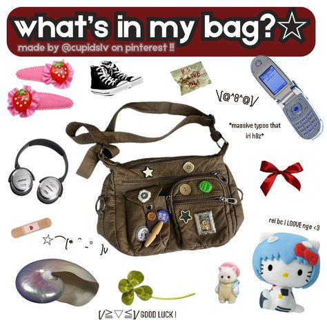 i rlly want a messenger bag like the one in the picture but this is pretty much what i like to carry around! i rlly like to bring hand cream w me to places tho...i forgot that o(≧口≦)o #boyblogger Messenger Bag Ideas, What's In My Messenger Bag, Messenger Bag With Pins, What's In My Bag Aesthetic, Messenger Bag Aesthetic, Messanger Bag, What's In My Bag, Inside My Bag, In My Bag