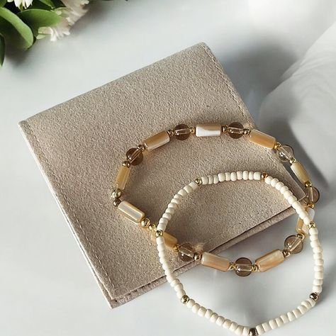 🤎🤍✨Stacking Beige n Cream Bracelets #stackedbracelets #coffee #cream #set #bracelets #beaded #beadedjewelryofinstagram Bracelets Beaded, Coffee Cream, July 16, Beaded Jewelry, Cream, Coffee, On Instagram, Instagram, Beaded Jewellery