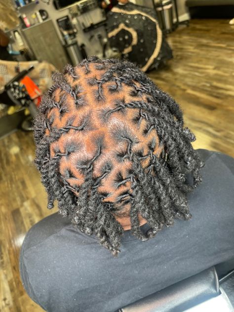 Two Strand Retwist Locs, Basic Retwist Style, 2 Strand Retwist, 1st Retwist On Starter Locs, Lox Hairstyles, Dreads Retwist, Men Loc Styles, Loc Styles For Men, Hair Twist