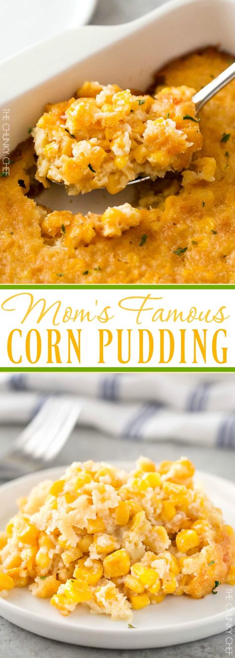 Recipe For Corn Pudding, Corn Pudding Recipe, Corn Pudding, Corn Casserole, Corn Recipes, Chopping Block, The Diary, Pudding Recipe, Thanksgiving Side Dishes