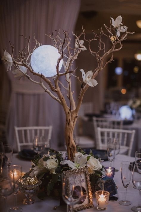 Photo by Lulan Photo | Jessie & Tim Celestial Wedding Theme, Quinceanera Centerpieces, Matric Dance, Dance Themes, Chloe Rose, Moon Wedding, Jr Prom, Celestial Wedding, Wedding Prep