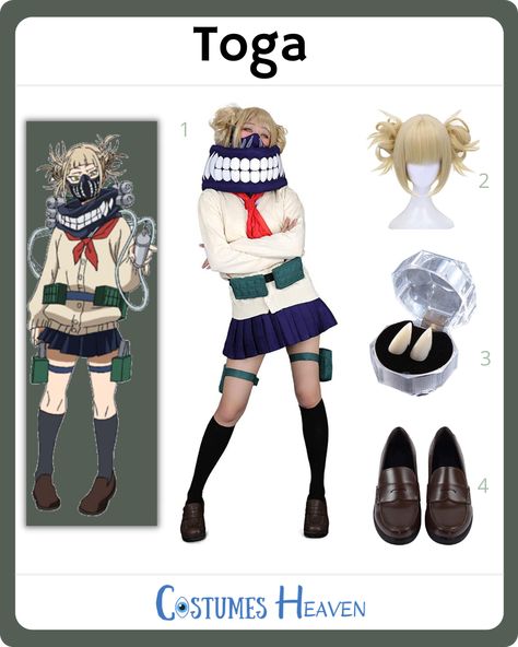 Toga Cosplay Diy, My Hero Academia Costume Ideas, Closet Cosplay Ideas Anime, Toga Halloween Costume, Toga Himiko Cosplay, Diy Toga, Halloween Costumes Anime, Himiko Toga Cosplay, Toga My Hero Academia