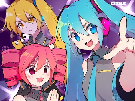 Triple Baka Squad, Triple Baka, Akita Neru, Kasane Teto, Vocaloid, On Twitter, Twitter