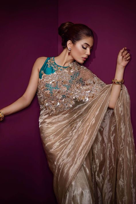 Couture-Daria-E-Nur-Look11  – Ammara Khan Pakistani Dresses For Wedding, Dresses For Wedding Party, Latest Pakistani Dresses, Simple Saree Designs, Indian Sari Dress, Indian Saree Blouses Designs, Saree Designs Party Wear, Designer Saree Blouse Patterns, Indian Bridal Fashion