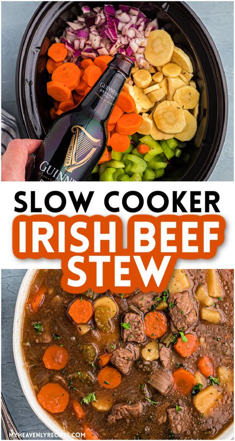 Crockpot Recipe Easy, Stew In The Crockpot, Slow Cooker Irish Beef Stew, Irish Dinner Recipes, Irish Beef Stew Recipe, Food For Winter, The Best Beef Stew, Best Beef Stew, Irish Stew Recipe