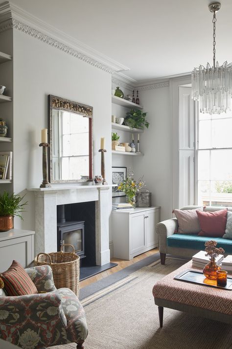 Victorian House Renovation - Primrose Hill, London — Cave Interiors Victorian Home Design, Victorian House Renovation, Victorian House Interiors, London Living Room, Grey Walls Living Room, London Interior Design, Victorian Living Room, Victorian Townhouse, Primrose Hill