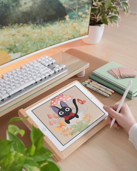 Kikis Delivery Service Fanart, Kikis Delivery Service, Sketching Illustration, I Love Drawing, Ipad Drawings, Love Drawing, Art Corner, Workspace Inspiration, Art Desk