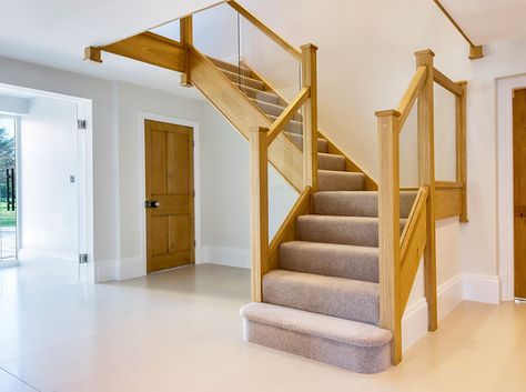 StairBox | Bespoke Timber Staircase Manufacturer | Online Design Tool Prefab Stairs, Wood And Carpet Stairs, Staircase Renovation, Stairs Cladding, Staircase Manufacturers, Oak Cladding, Carpet Staircase, Bespoke Staircases, Timber Staircase