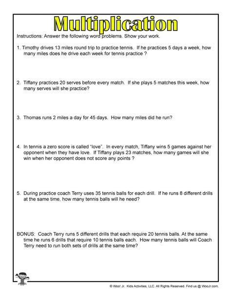 Summer Multiplication Word Problems for 3rd Grade | Woo! Jr. Kids Activities Multiplication Word Problems For Grade 2, Mixed Word Problems 3rd Grade, Multiplication Worksheets Word Problems, Multiplication Word Problems 4th Grade, Multiplication Word Problems 3rd Grade, Word Problems 3rd Grade, Outdoors Tattoos, 3rd Grade Words, Tattoos Architecture