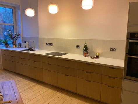 IKEA Frojered Bamboo Kitchen in Glasgow Tenement Flat 🏠 #ikeakitchen #tenement #ikea #frojered #glasgow #tenement #kitcheninspo #scotland Ikea Kitchen Frojered, Ikea Frojered Bamboo Kitchen, Frojered Ikea Kitchen, Ikea Bamboo Kitchen, Ikea Frojered Kitchen, Ikea Frojered, Frojered Ikea, Fröjered Ikea, Frojered Kitchen