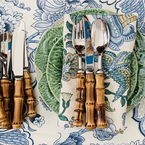 Grovely Style Co. on Instagram: “Enjoy 10% off any purchase of our gorgeous main and entree size cutlery sets from today until 30 June! Use code BAMBOO10 at the checkout to…” Bamboo Flatware, Bamboo Cutlery, Bamboo Table, Dining Room Makeover, Beautiful Table Settings, Furniture Design Living Room, Chinoiserie Chic, Cutlery Sets, Stainless Steel Cutlery