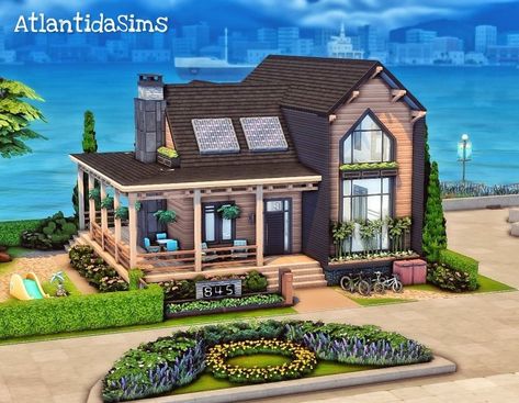 (20) 🪴🌷 on X: "My first house in San Sequoia. I love this world so far 🥰. #nocc and will be uploaded to the gallery next week after I finish the interior. #sims4 #thesims #GrowingTogether #ShowUsYourBuilds https://t.co/ne56g9aMyF" / X Sims 4 Neighborhood Ideas, San Sequoia House, San Sequoia House Sims 4, Sims 4 San Sequoia House, San Sequoia Sims 4, Sims 4 San Sequoia, San Sequoia, House Reference, Brindleton Bay