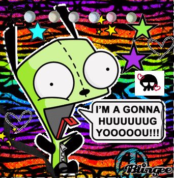 invader zim Scene Emo Art, Scene Pfp, Scene Icons, Zim Gir, 2000s Scene, Y2k Scene, Invader Zim Characters, Scene Aesthetic, Scene Wallpaper