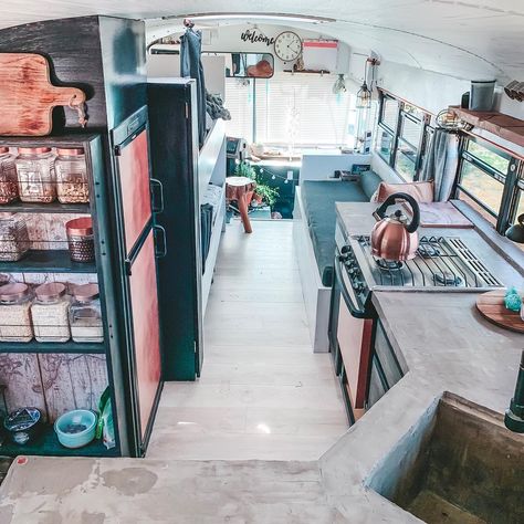 Mike and Tawny McVay on Instagram: “This view is changing!!! When we planned the bus, we designed the kids’ bunk beds to make sure they had their own space on the bus. We…” Bus Bunk Beds, School Bus Camper, Converted School Bus, Three Story House, Short Bus, Diy Camper Remodel, School Bus Conversion, Bus House, School Buses