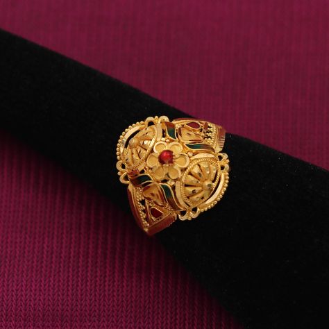 22k 22KT GOLD RING Handmade women Jewelry, Perfect Gift for Lover PO-1218 by StarLikesGold on Etsy Gold Ring Indian, Man Gold Bracelet Design, Ladies Gold Rings, Latest Gold Ring Designs, 22 Karat Gold Jewelry, Indian Ring, Gold Earrings For Kids, 22k Gold Ring, Handmade Gold Ring