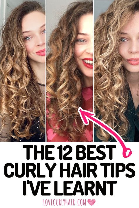 Curly Hair Tips - 12 Seriously Helpful Tips For Curly Hair Styling, Product Choices & Wash Routines. What To Buy & Avoid For Healthy Curls Modern Mohawk, Tips For Curly Hair, Healthy Curly Hair, Curly Hair Styling, Wavy Hair Care, Layered Curly Hair, Bangs Hairstyles, Mohawk Hairstyles, Haircuts For Curly Hair