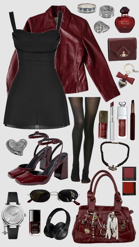 Purse, Collage, Outfit Inspo, Red