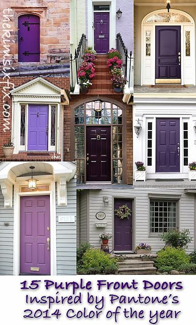 Color Trend 2014: Radiant Orchid (15 Beautiful Exterior Doors) Purple Front Door, Front Door With Screen, Purple Front Doors, Exterior Door Colors, Unique Front Doors, Beautiful Exterior, Door Colors, Purple Door, Door Paint Colors