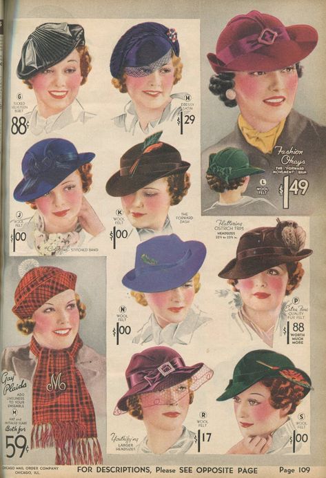 What Were Women's Hairstyles Like In the 1930s? 1930s Hats, Vintage Fashion 1930s, 1940s Hats, 1930 Fashion, Mad Hatter Hats, Lindy Hop, 30s Fashion, Kentucky Derby Hats, 1930s Fashion