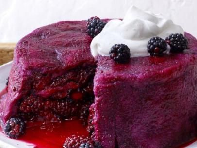 Brioche Pudding, Summer Pudding, Whipped Cream Recipe, Souffle Dish, Recipes With Whipping Cream, Blueberry Sauce, Creamed Honey, Refreshing Desserts, Food Network Magazine